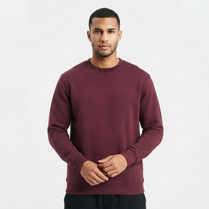 Sweat-shirt personnalisé pour homme, coupe ample, en coton de haute qualité, col rond en tissu éponge avec logo brodé - Product Image 2