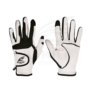Low MOQ Genuine Leather Outdoor Sports Golf <b>Gloves</b> High Quality Solid Color Men Adjustable Wrist Strap Custom Logo - Product Image 5