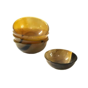 Indian High Quality <b>Vintage</b> Design OX Buffalo Horn Salad Serving Bowl Handcrafted Dishwasher <b>Safe</b> Party Use - Product Image 2