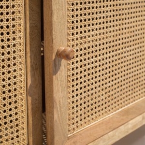 Buffet à 3 portes Vandana Arista Orion en rotin pour des intérieurs et extérieurs modernes et élégants - Product Image 5