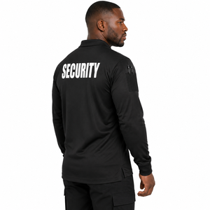 Camiseta Polo de Poliéster de Color Sólido Personalizada, Uniforme de Trabajo de Manga Larga para Guardias de Seguridad, Transpirable, Unisex - Product Image 4