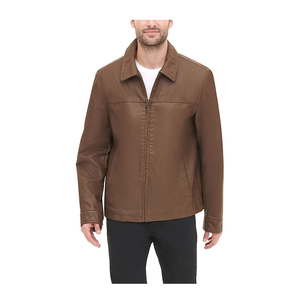 Veste en cuir véritable pour homme 2026 de haute qualité, en toile durable, style décontracté, collection automne - Product Image 1