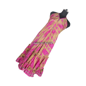 Nuevo Vestido de Seda Sari Indio Vintage para Damas, Elegante Vestido de Noche Bohemio de Manga Larga, Tendencia en el Mercado Italiano para Cenas Femeninas - Product Image 4