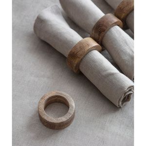 Anneaux de serviette en bois design pour table à manger et décoration d'événements - Product Image 6