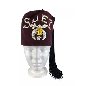 Gorro Masónico Bordado con Joyas Rojas de Alta Calidad, Gorra Personalizada Más Vendida para Francmasones, Uso Casual, Playa, Deportes y Viajes - Product Image 5