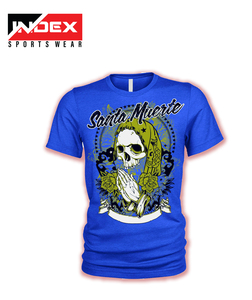 เสื้อยืดผู้ชายลายหัวกะโหลกซานตา มูเอร์เต้ แขนสั้น คอกลม ผ้าเจอร์ซีย์คอตตอน ทรงปกติ ดีไซน์ด้านหน้า - Product Image 5