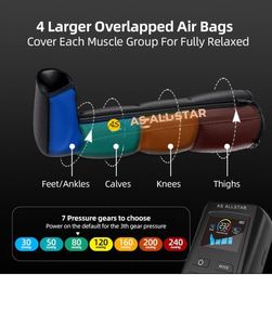 Leg Massager Smart APP Controlled 4 Chambers Sequential Compression <b>Air</b> Wave Kneading Daily Use Source Factory AS ALL STAR - Product Image 3