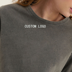 เสื้อยืดคอตตอนโอเวอร์ไซส์ผู้ชาย พิมพ์ลายตัวอักษรด้านหน้า ดีไซน์ลำลอง คอกลม แขนสั้น พร้อมโลโก้แบบกำหนดเอง - Product Image 4