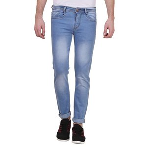 Jean décontracté pour homme, taille mi-haute, respirant, 100 % coton, coupe droite, écologique, léger, style streetwear - Product Image 1