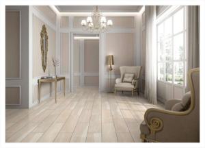 Baldosa de porcelana mate refinada de 8x48 diseñada para brindar un flujo de textura subtil y un equilibrio duradero para pisos interiores. - Product Image 3