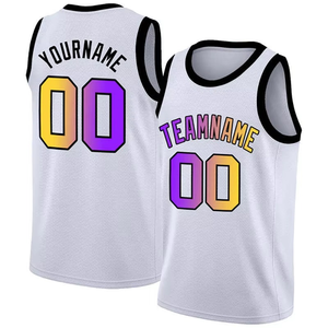 Maillot de basket-ball personnalisé par sublimation, dernier design, maillot de basket-ball pour jeunes, respirant et anti-transpiration - Product Image 4