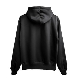 Sweat-shirt à capuche unisexe noir avec logo imprimé à la main sur le devant, coupe classique, vêtement décontracté d'hiver, 100% coton molletonné anti-boulochage, tricoté - Product Image 4