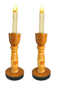 Candelabros y Faroles de Madera Rústica con Diseño Cónico y Efecto Envejecido, Decoración para el Hogar con Estilo - Product Image 3