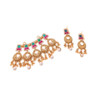 JeweleMarket Fashion <b>Jewelry</b> <b>Set</b> Elegant Pota Stone and <b>Pearl</b> Pendant 10575686PGR - Product Image 2