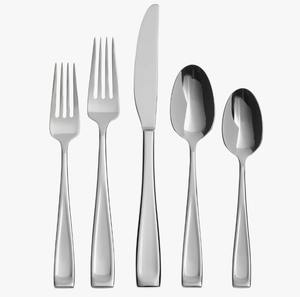 Juego de cubiertos de acero inoxidable premium de 65 piezas, vajilla duradera para cenas familiares a precio económico. - Product Image 4