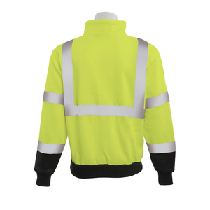 Men & Women Unisex Fleece Work <b>Jacket</b> 1/4 Quarter Zip Front Roadway Safety Solid Direct Supply From Pakistan - Product Image 2