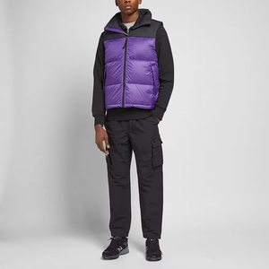 Manufacturer Name Brand Embroidered Winter Waist Coat Down Vest <b>Men's</b> <b>Purple</b> Vests & <b>Waistcoats</b> Custom Design - Product Image 2