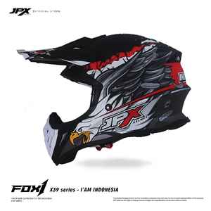 Le casque de motocross JPX Fox1 Motif X 39 offre une protection supérieure et un style audacieux pour une expérience de motocross ultime. - Product Image 4