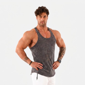 Custom OEM Wholesale Supplier High GSM Heavyweight Gym Workout Tank Top <b>Singlet</b> Bulk Manufacturer Private Label - Product Image 3