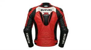 Chaqueta de Motociclismo Unisex Ruzuki GSX de Cuero, Impermeable, de Secado Rápido, con Protección de Nivel 2 CE, para Carreras en Pista, con Protección Contra Golpes - Product Image 2