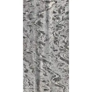 Hochwertige Monsoon Thunder Black Natur marmor Stein furnier platte für Innenwand verkleidung