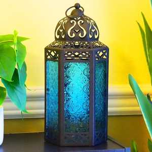 Lanterne porte-bougie en métal vintage, support décoratif creux pour bougie, pour la maison, les mariages, les fêtes, la table, la décoration de jardin - Product Image 1