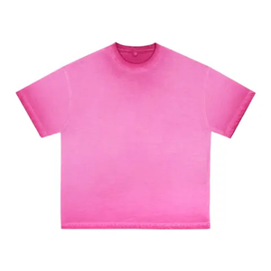 T-shirt décontracté pour homme, coupe ample, col rond, manches courtes, 100% coton, imprimé en sérigraphie, vert lime - Product Image 2