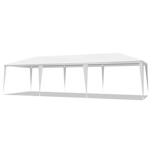 Tenda per Feste Impermeabile e Antivento 3x9m, 7 Lati in Ferro con Pareti in PE, PVC e Vetro per Festival, Materiale Palo in Legno/Alluminio - Product Image 4