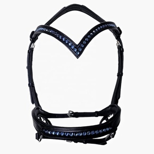 Bride anatomique islandaise de haute qualité pour les courses de chevaux et l'équitation Tack en cuir de style occidental avec HotFick Stone Meilleur prix - Product Image 1