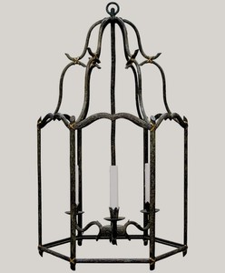 Lanterne suspendue en fer moderne, design géométrique, faite à la main, écologique, ronde, Nyxora Atelier, décoration intérieure pour salon - Product Image 3
