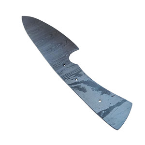 Lame de couteau de cuisine artisanale en acier Damas à haute teneur en carbone, pleine longueur, pointe tombante, bord droit, produit professionnel OEM - Product Image 4