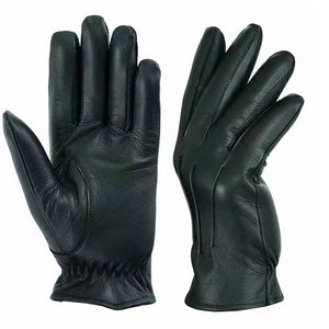Leather <b>Gloves</b> Wrist Length Plain Style Thermal Unlined for Daily Use <b>Winter</b> Warmth - Product Image 3