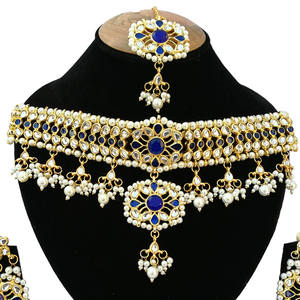 Conjunto de Collar y Pendientes Statement, Base de Cobre, Zirconia, Chapado en Oro de 18K, Hecho a Mano, Geométrico, Étnico, para Boda o Compromiso - Product Image 2