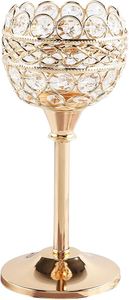 Crystal Tealight Pillar Candle Stand Decorative Showpiece for Home Wedding <b>Table</b> Decor - Product Image 4