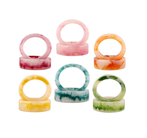 Anillo de Servilleta de Resina con Diseño Moderno y Creativo, Modelo de Anillo de Servilleta de Resina Epoxi con Patrón, Precio de Fábrica al por Mayor - Product Image 3