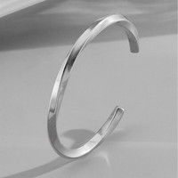 Brazalete de Acero Inoxidable Pulido de Primera Calidad, Grabado, para Regalos Personalizados