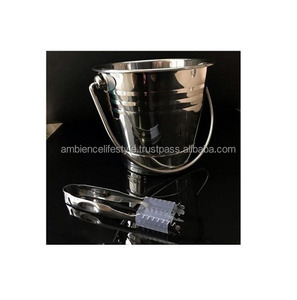 Seau à glace de luxe en acier inoxydable, finition moderne, refroidisseur de boissons, accessoire de bar durable pour fêtes, maison et hôtel - Product Image 3