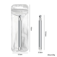Kit de Nail Art Double Embout Effet Spirale Œil de Chat avec Outils Réutilisables en Alliage Métallique pour Sculpture de Pâte à Modeler et Stylo Magnétique Français