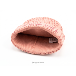 Bonnet d'hiver personnalisé en tricot jacquard bleu pastel avec revers, casquette unisexe chaude style streetwear avec logo brodé en 3D, couvre-chef vierge - Product Image 6