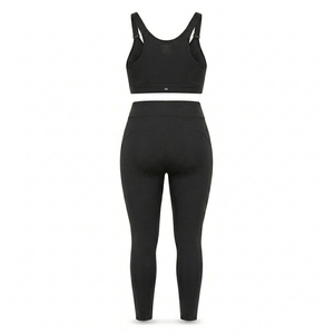 Conjunto Deportivo para Mujer, Sujetador Deportivo con Cierre y Leggings de Cintura Alta, Tejido Transpirable de Spandex y Nailon, Ropa Deportiva para Primavera/Verano, OEM/ODM - Product Image 2