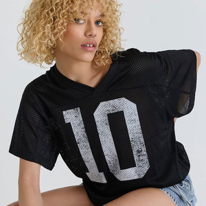Achetez maintenant : T-shirt de sport ample pour femme, style universitaire, en mélange de coton, couleurs personnalisables, tailles XS-5XL, vente en gros - Product Image 3