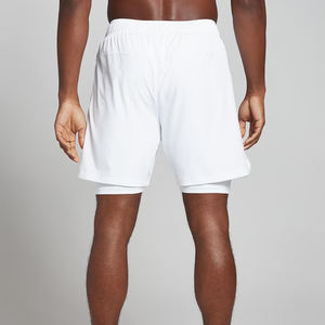 New Arrival Breathable Quick Dry Men Polyester Workout 2 in 1 Gym Shorts Basketball Fitness Double <b>Layer</b> Athletic Men's Shorts - Product Image 2