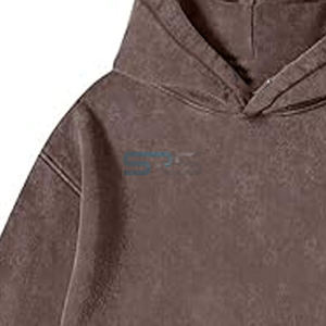 Custom <b>Men's</b> Winter Hoodies 100% Cotton Breathable Quick Dry 3D Embroidery Solid Loose Fit Front Logo - Product Image 5
