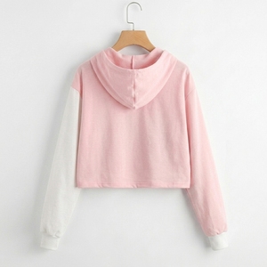 New Style Women's Color Black Hoodie Design Long Sleeve Casual Autumn Wear <b>Pink</b> White Burgundy Knitted <b>Sweatshirt</b> - Product Image 3