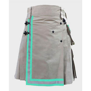 Kilt de travail pour pompier, best-seller, réfléchissant, turquoise, avec poches cargo - Product Image 1