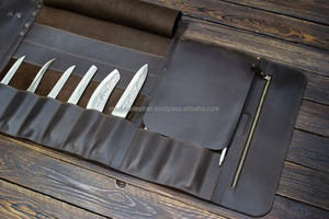 Étui de protection anti-odeur en cuir véritable pour couteaux de chef, boîte de rangement pour couteaux de cuisine, organiseur professionnel d'outils culinaires pour la cuisine - Product Image 5