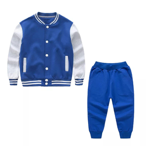 Ensemble veste et pantalon de survêtement orange pour garçons, couleur unie, décontracté, manches longues, tenue d'automne pour enfants - Product Image 2