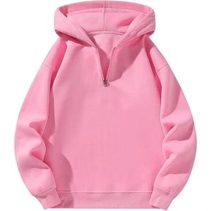 <b>Men's</b> Casual Solid Black <b>Half</b> <b>Zip</b> Hoodie Long Sleeve Pullover <b>Sweatshirt</b> - Product Image 3