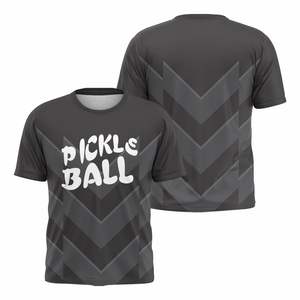 Camisetas Personalizadas de Pickleball, 100% Poliéster, Tejido Deportivo de Alta Calidad, Corte Regular, Manga Corta, Logotipo Personalizado, Impresión Digital, OEM - Product Image 1