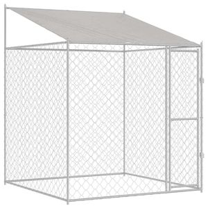Jaula para Perros con Techo Plateado de 78.74 X 78.74 X 101.57 Pulgadas, Jaula Premium para Mascotas - Product Image 2